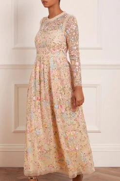 Needle & Thread Holding LTD Secret Garden Long Sleeve Ankle Gown All - Womenswear