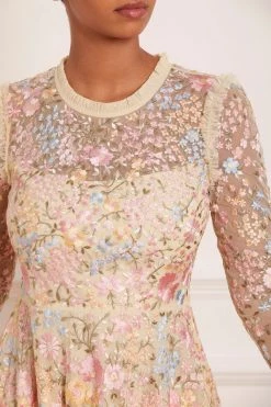 Needle & Thread Holding LTD Secret Garden Long Sleeve Ankle Gown All - Womenswear