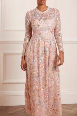 Needle & Thread Holding LTD Secret Garden Long Sleeve Ankle Gown All - Womenswear