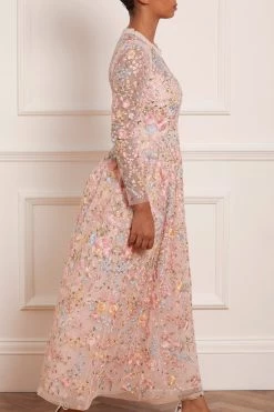 Needle & Thread Holding LTD Secret Garden Long Sleeve Ankle Gown All - Womenswear