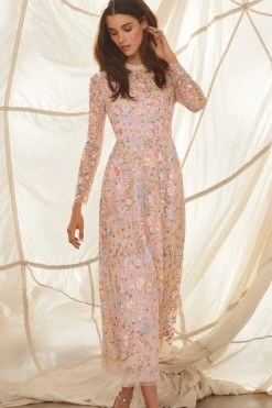 Needle & Thread Holding LTD Secret Garden Long Sleeve Ankle Gown All - Womenswear