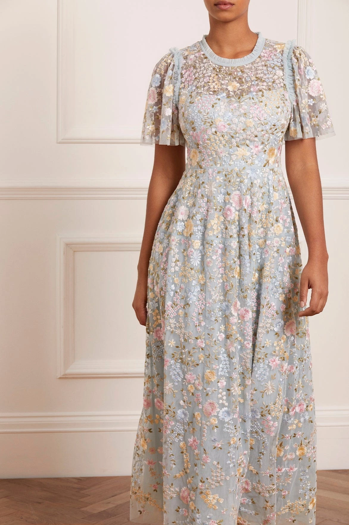 Needle & Thread Holding LTD All - Womenswear Secret Garden Short Sleeve Ankle Gown 3 Needle & Thread Holding LTD All - Womenswear Secret Garden Short Sleeve Ankle Gown