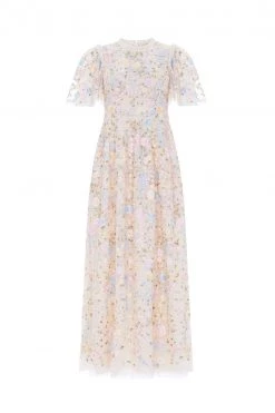 Needle & Thread Holding LTD Secret Garden Short Sleeve Ankle Gown All - Womenswear