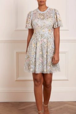 Needle & Thread Holding LTD Secret Garden Short Sleeve Micro Mini Dress