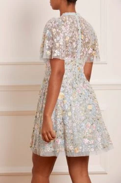 Needle & Thread Holding LTD Secret Garden Short Sleeve Micro Mini Dress