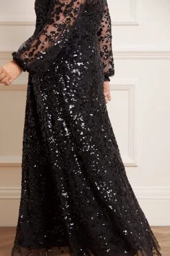 Needle & Thread Holding LTD All - Womenswear Seren Long Sleeve V-Neck Gown