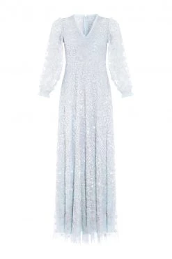 Needle & Thread Holding LTD Seren Long Sleeve V-Neck Gown All - Womenswear