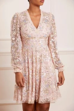 Needle & Thread Holding LTD All - Womenswear Shimmer Fairytale V-Neck Mini Dress