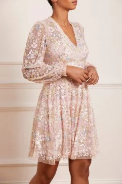 Needle & Thread Holding LTD All - Womenswear Shimmer Fairytale V-Neck Mini Dress 11 Needle & Thread Holding LTD All - Womenswear Shimmer Fairytale V-Neck Mini Dress