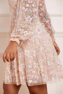 Needle & Thread Holding LTD All - Womenswear Shimmer Fairytale V-Neck Mini Dress 15 Needle & Thread Holding LTD All - Womenswear Shimmer Fairytale V-Neck Mini Dress