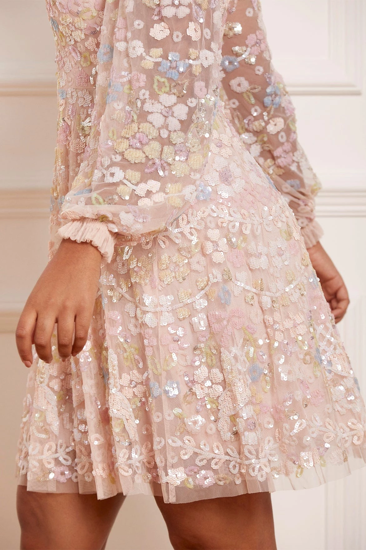 Needle & Thread Holding LTD All - Womenswear Shimmer Fairytale V-Neck Mini Dress 7 Needle & Thread Holding LTD All - Womenswear Shimmer Fairytale V-Neck Mini Dress