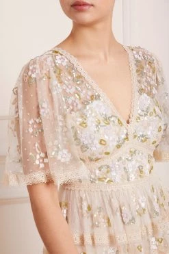 Needle & Thread Holding LTD Shimmer Primrose Midaxi Dress 12 Needle & Thread Holding LTD Shimmer Primrose Midaxi Dress