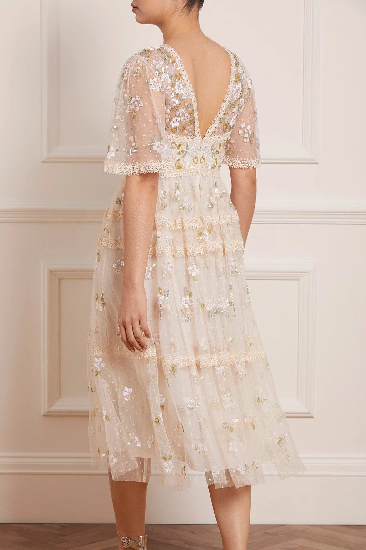 Needle & Thread Holding LTD Shimmer Primrose Midaxi Dress 8 Needle & Thread Holding LTD Shimmer Primrose Midaxi Dress