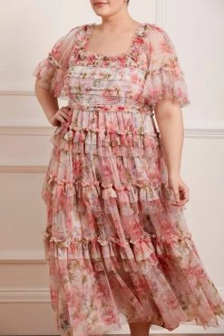 Needle & Thread Holding LTD All - Womenswear Summer Song Peaches Smocked Ankle Gown