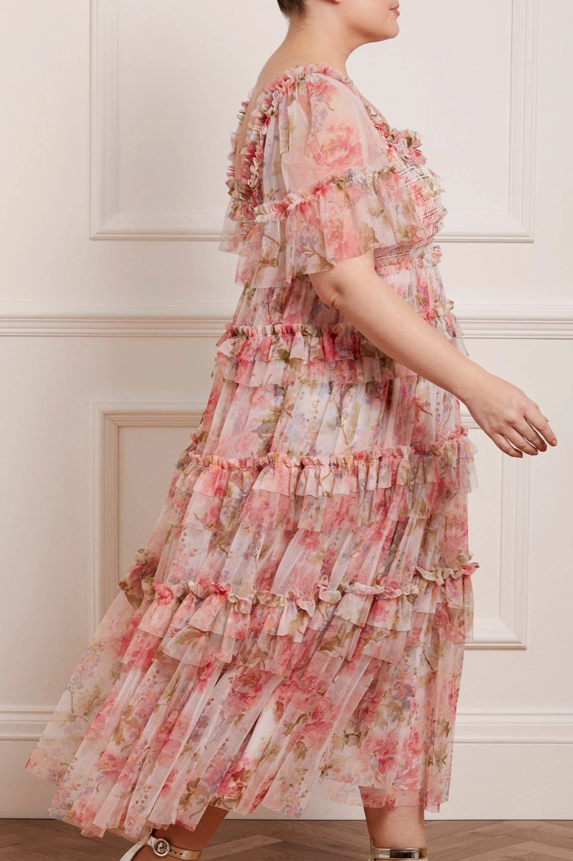 Needle & Thread Holding LTD All - Womenswear Summer Song Peaches Smocked Ankle Gown 6 Needle & Thread Holding LTD All - Womenswear Summer Song Peaches Smocked Ankle Gown