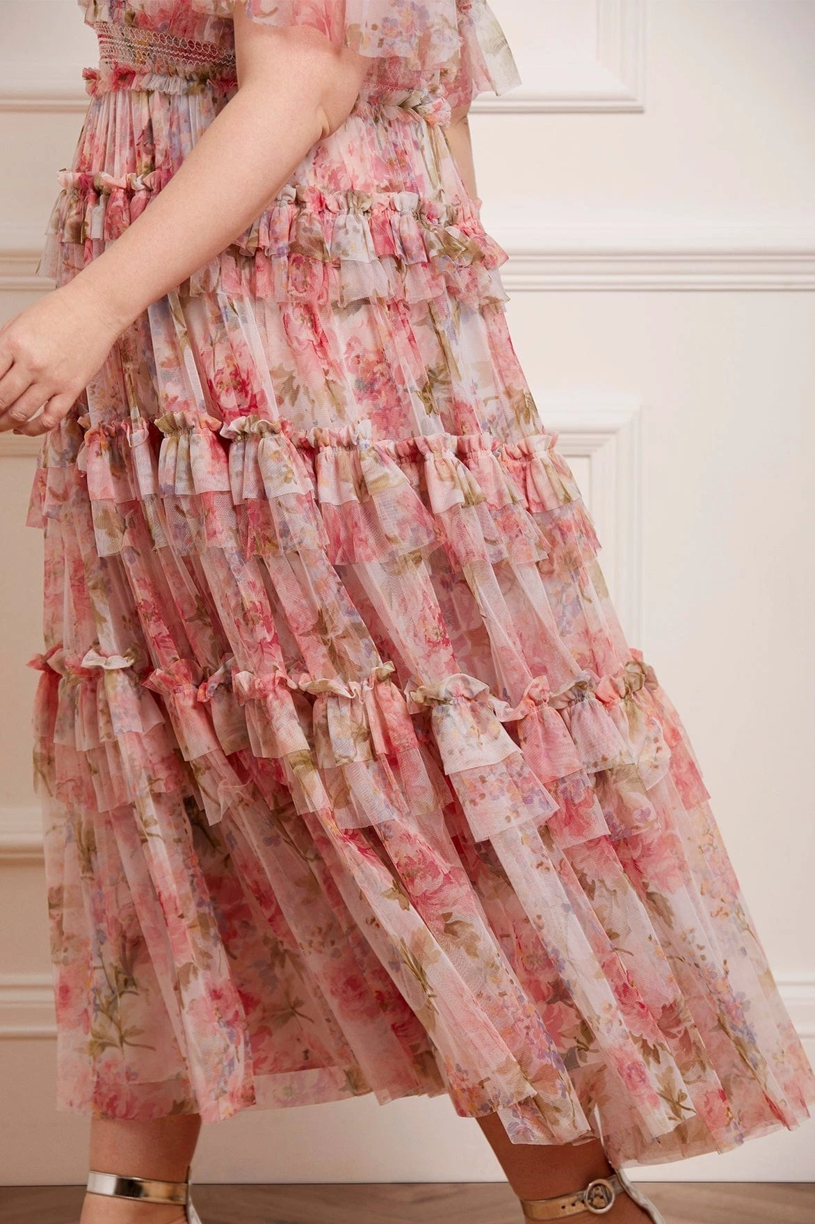 Needle & Thread Holding LTD All - Womenswear Summer Song Peaches Smocked Ankle Gown 7 Needle & Thread Holding LTD All - Womenswear Summer Song Peaches Smocked Ankle Gown