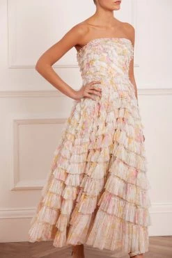 Needle & Thread Holding LTD Sunrise Bloom Corset Ankle Gown