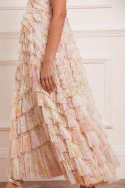 Needle & Thread Holding LTD Sunrise Bloom Corset Ankle Gown