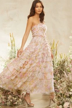 Needle & Thread Holding LTD Sunrise Bloom Corset Ankle Gown