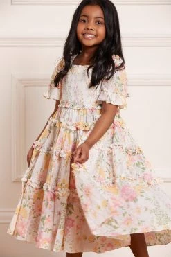 Needle & Thread Holding LTD All-Kids Sunrise Bloom Cotton Smocked Kids Dress