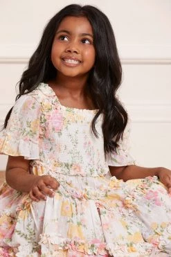 Needle & Thread Holding LTD All-Kids Sunrise Bloom Cotton Smocked Kids Dress