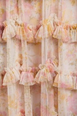 Needle & Thread Holding LTD Sunrise Bloom Ruffle Short Sleeve Mini Dress All - Womenswear