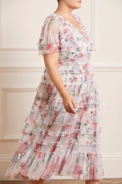 Needle & Thread Holding LTD All - Womenswear Sweet Posy V-Neck Ruffle Ballerina Dress