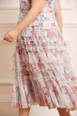 Needle & Thread Holding LTD All - Womenswear Sweet Posy V-Neck Ruffle Ballerina Dress