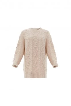 Needle & Thread Holding LTD Sylvie Cable Longline Jumper All - Womenswear
