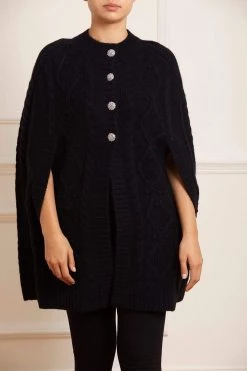 Needle & Thread Holding LTD All - Womenswear Sylvie Cable Jewelled Knee Length Cape