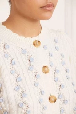 Needle & Thread Holding LTD Trailing Flowers Short Cardigan