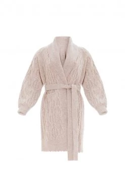 Needle & Thread Holding LTD Twisted Cable Knee Length Cardigan All - Womenswear