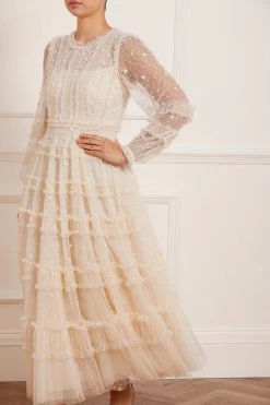 Needle & Thread Holding LTD Violet Shimmer Ankle Gown