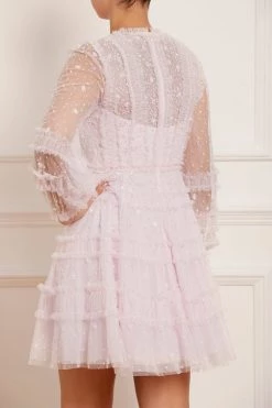 Needle & Thread Holding LTD Violet Shimmer Micro Mini Dress New Arrivals