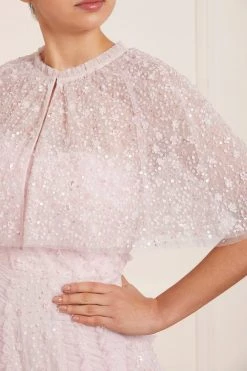 Needle & Thread Holding LTD New Arrivals Violet Shimmer Short Cape