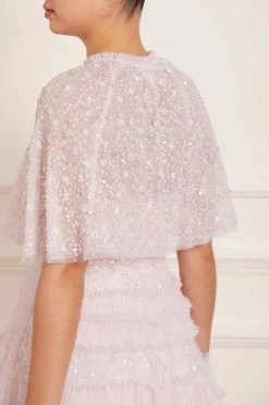 Needle & Thread Holding LTD New Arrivals Violet Shimmer Short Cape