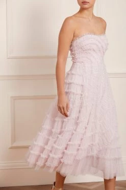 Needle & Thread Holding LTD Violet Shimmer Strapless Corset Ballerina Dress New Arrivals