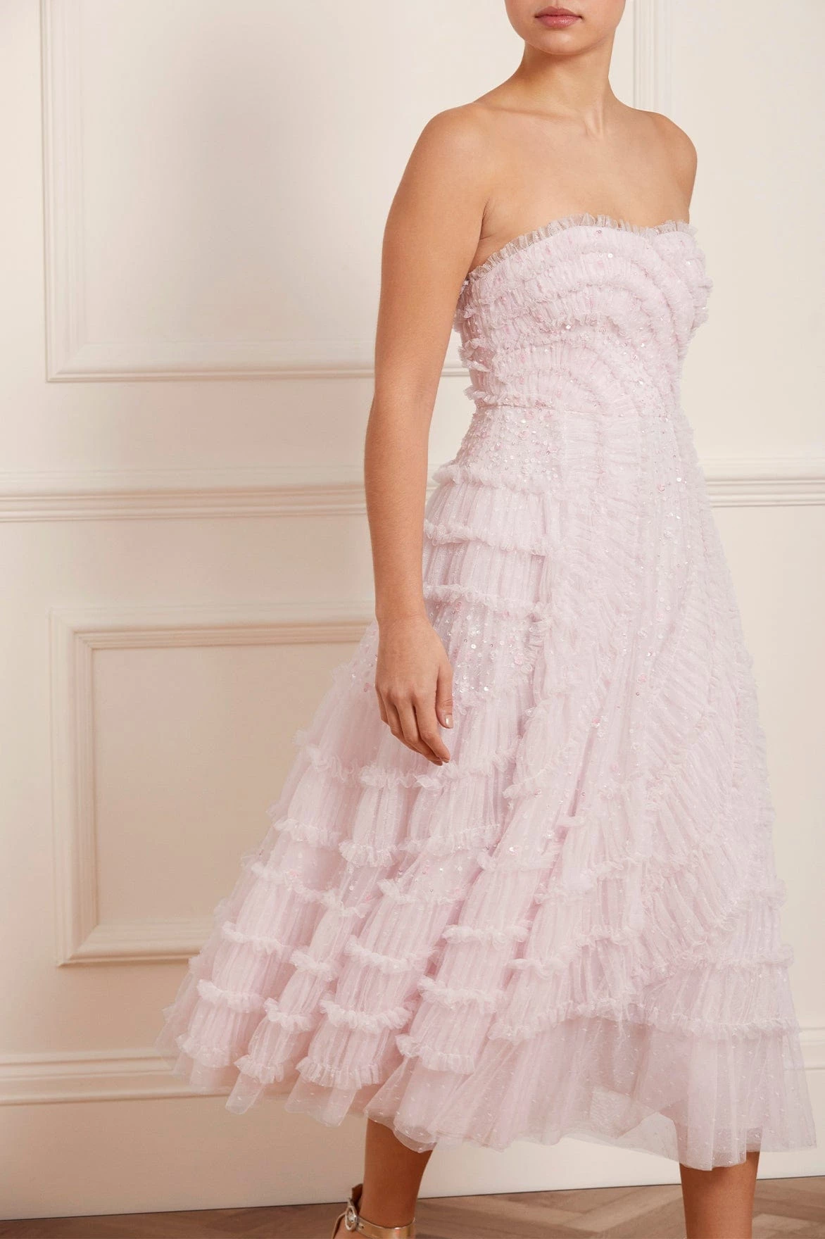 Needle & Thread Holding LTD Violet Shimmer Strapless Corset Ballerina Dress New Arrivals 1 Needle & Thread Holding LTD Violet Shimmer Strapless Corset Ballerina Dress New Arrivals