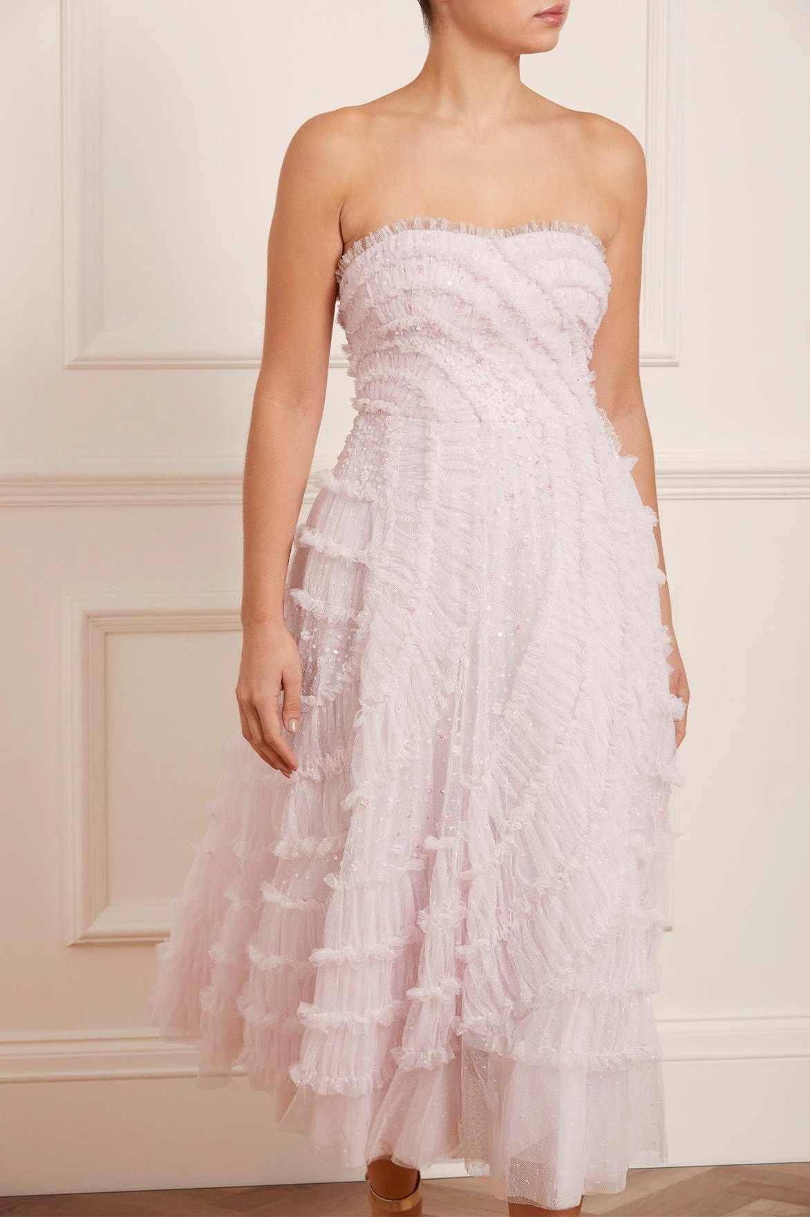 Needle & Thread Holding LTD Violet Shimmer Strapless Corset Ballerina Dress New Arrivals 3 Needle & Thread Holding LTD Violet Shimmer Strapless Corset Ballerina Dress New Arrivals