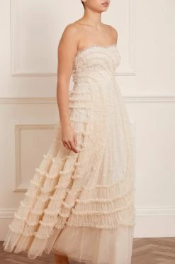 Needle & Thread Holding LTD New Arrivals Violet Shimmer Strapless Corset Gown 11 Needle & Thread Holding LTD New Arrivals Violet Shimmer Strapless Corset Gown