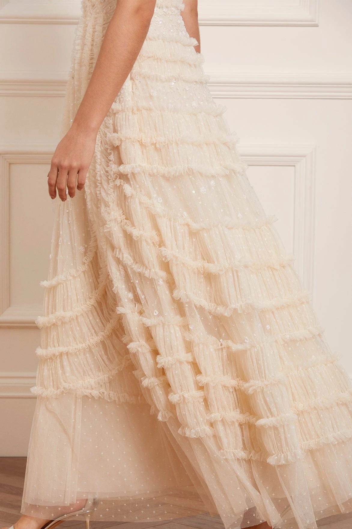 Needle & Thread Holding LTD New Arrivals Violet Shimmer Strapless Corset Gown 5 Needle & Thread Holding LTD New Arrivals Violet Shimmer Strapless Corset Gown