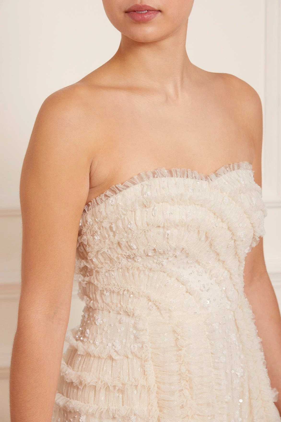 Needle & Thread Holding LTD New Arrivals Violet Shimmer Strapless Corset Gown 8 Needle & Thread Holding LTD New Arrivals Violet Shimmer Strapless Corset Gown