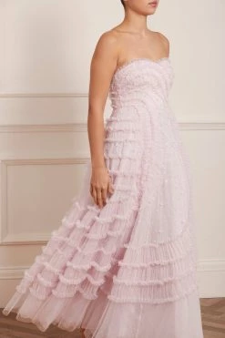 Needle & Thread Holding LTD New Arrivals Violet Shimmer Strapless Corset Gown