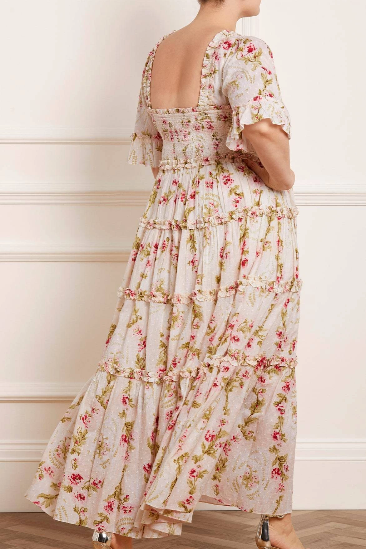 Needle & Thread Holding LTD Waltzing Blooms Cotton Smocked Ankle Gown 7 Needle & Thread Holding LTD Waltzing Blooms Cotton Smocked Ankle Gown