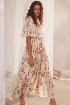 Needle & Thread Holding LTD Waltzing Blooms Cotton Smocked Ankle Gown 15 Needle & Thread Holding LTD Waltzing Blooms Cotton Smocked Ankle Gown