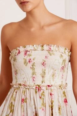Needle & Thread Holding LTD All - Womenswear Waltzing Blooms Cotton Smocked Bandeau Ballerina Dress