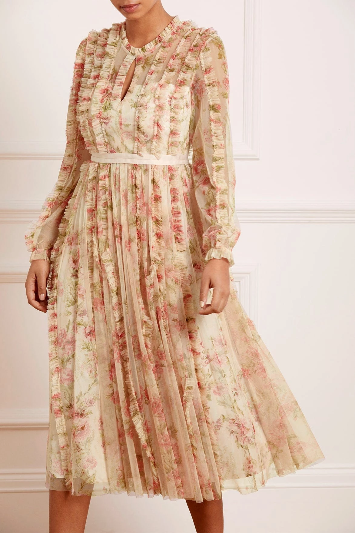 Needle & Thread Holding LTD Waltzing Blooms Garden Round Neck Ballerina Dress 1 Needle & Thread Holding LTD Waltzing Blooms Garden Round Neck Ballerina Dress