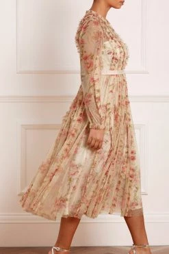 Needle & Thread Holding LTD Waltzing Blooms Garden Round Neck Ballerina Dress 10 Needle & Thread Holding LTD Waltzing Blooms Garden Round Neck Ballerina Dress