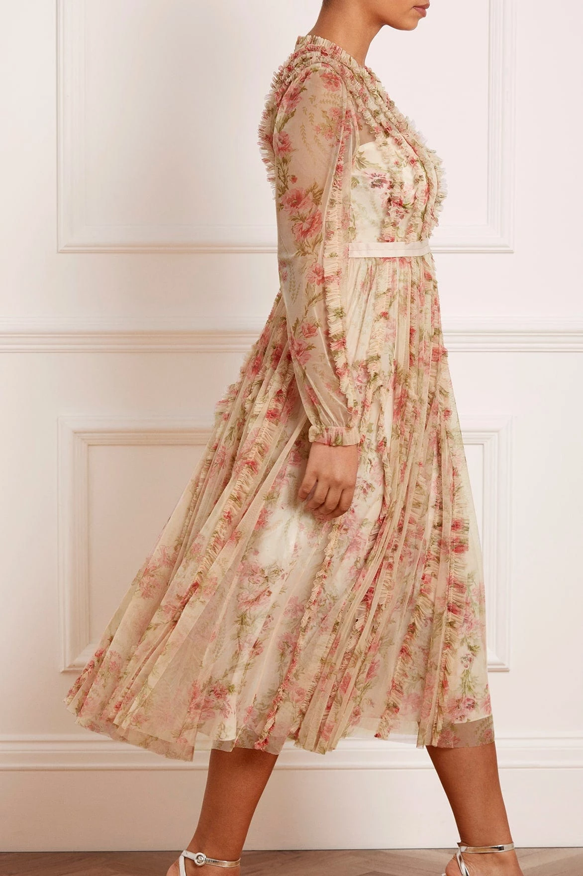 Needle & Thread Holding LTD Waltzing Blooms Garden Round Neck Ballerina Dress 3 Needle & Thread Holding LTD Waltzing Blooms Garden Round Neck Ballerina Dress