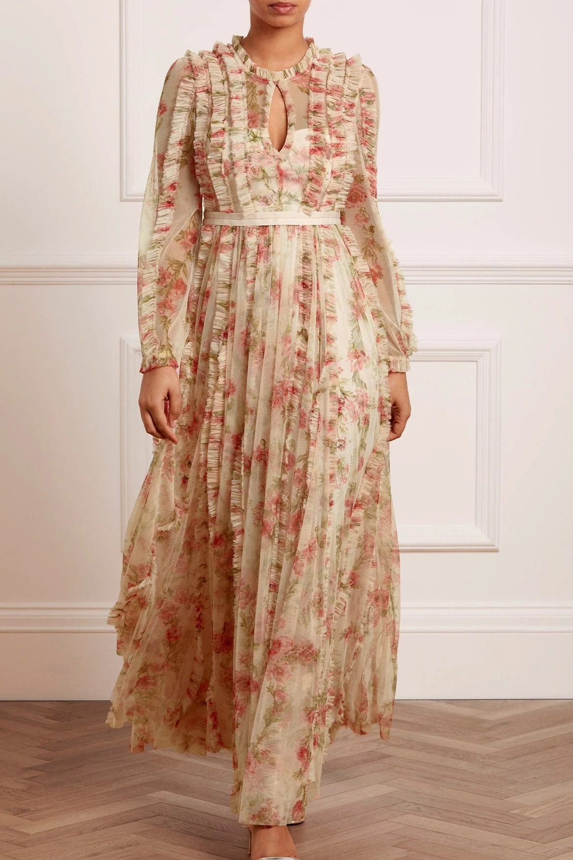 Needle & Thread Holding LTD Waltzing Blooms Garden Round Neck Gown 3 Needle & Thread Holding LTD Waltzing Blooms Garden Round Neck Gown